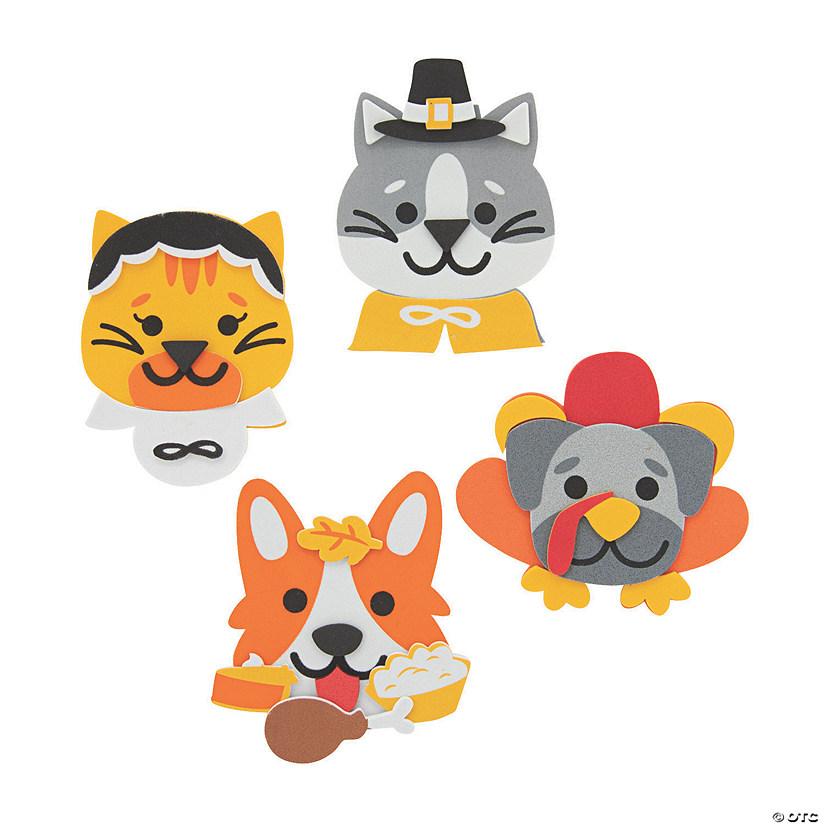 Thanksgiving Pet Magnet Craft Kit - Makes 12 Image