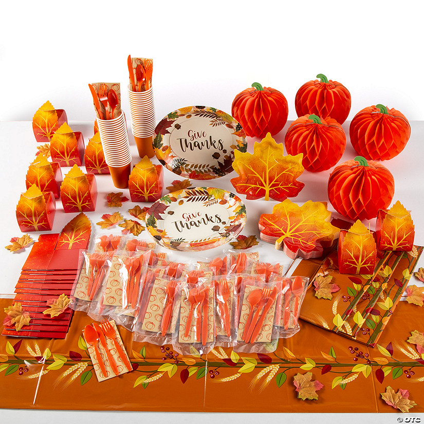 Thanksgiving Tableware Kit for 48 Guests