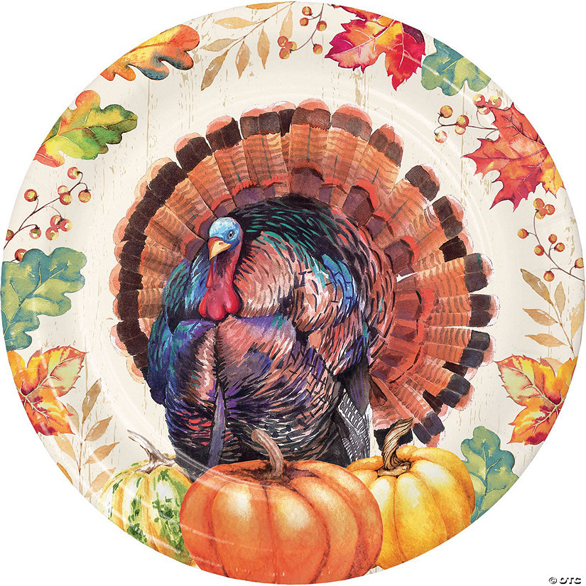 Thanksgiving Turkey Dessert Plates Oriental Trading