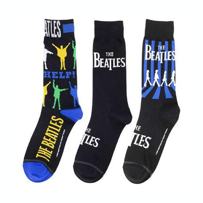 The Beatles Socks Help Abbey Road 3 Pack Image
