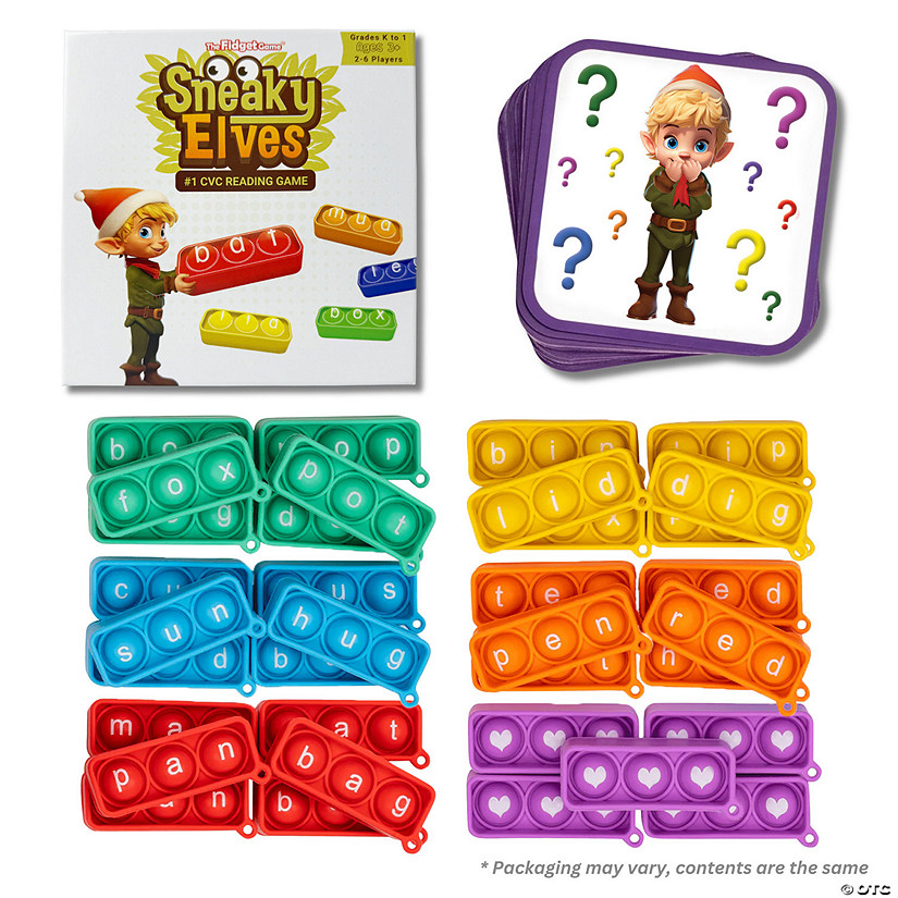 The Fidget Game Sneaky Elves CVC Reading Game Image