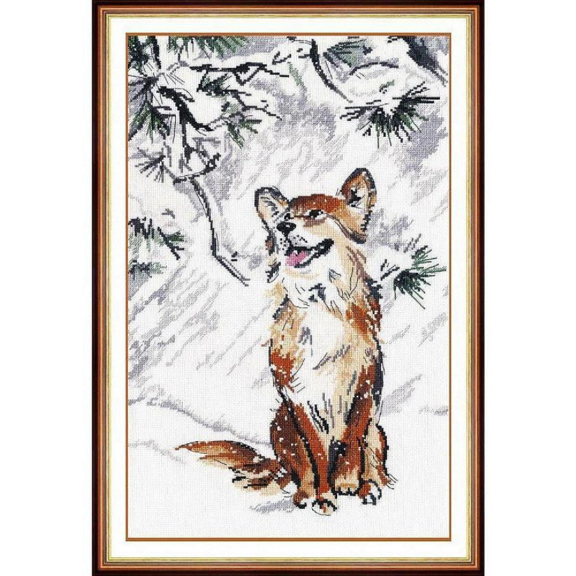 The first snow was falling 1267 Oven Counted Cross Stitch Kit Image