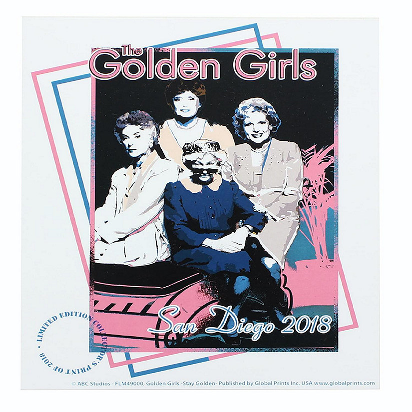 The Golden Girls 7" x 6" Print Poster SDCC 2018 Image