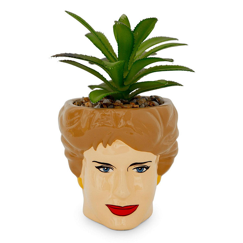 The Golden Girls Blanche 3-Inch Ceramic Mini Planter With Artificial Succulent Image