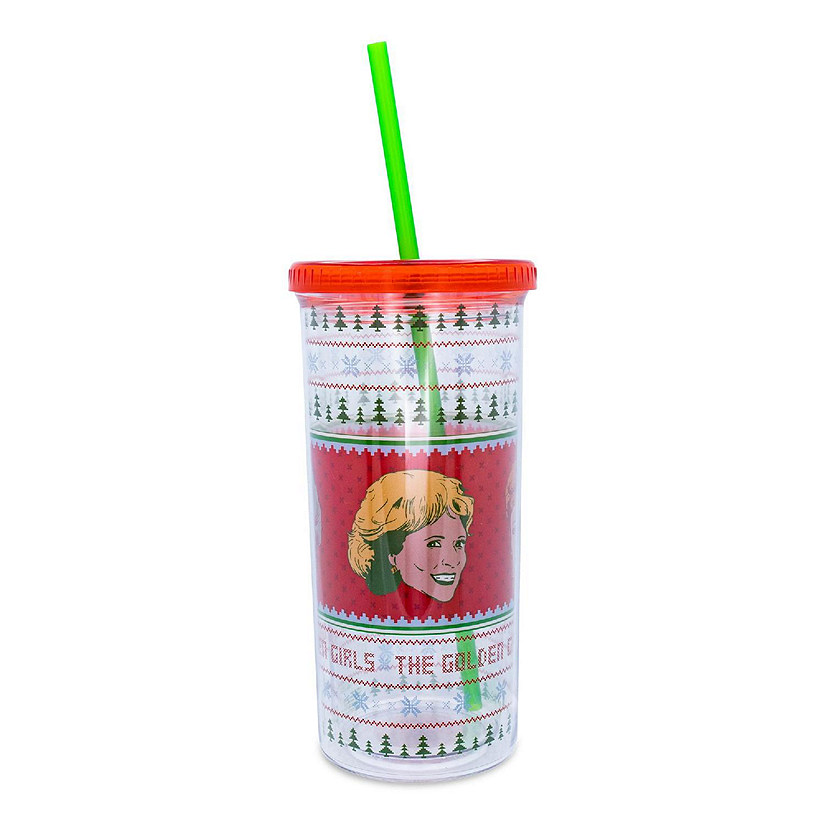 The Golden Girls Holiday Sweater Carnival Cup With Lid and Straw Image