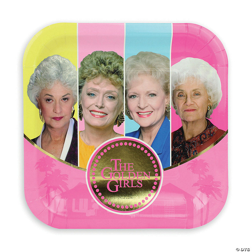 The Golden Girls Party Square Paper Dinner Plates - 8 Ct. Image