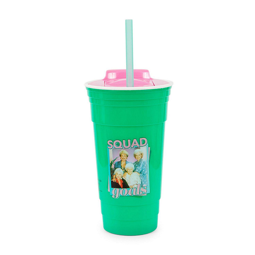 The Golden Girls "Squad Goals" Tumbler with Lid and Straw  Holds 32 Ounces Image