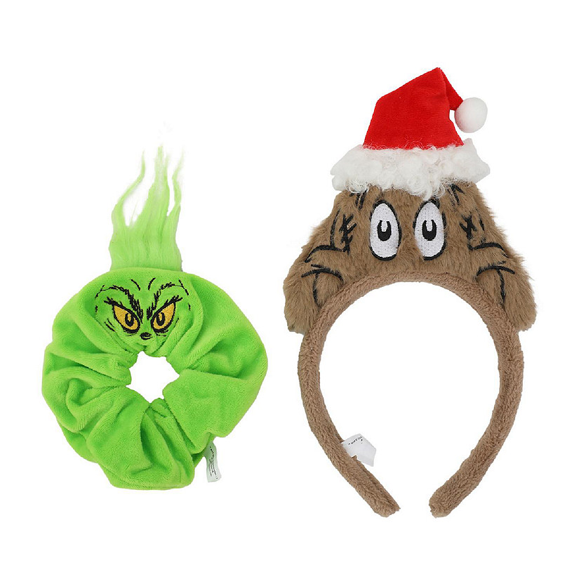 The Grinch 2-Piece Plush Headband &amp; Scrunchie Set Image