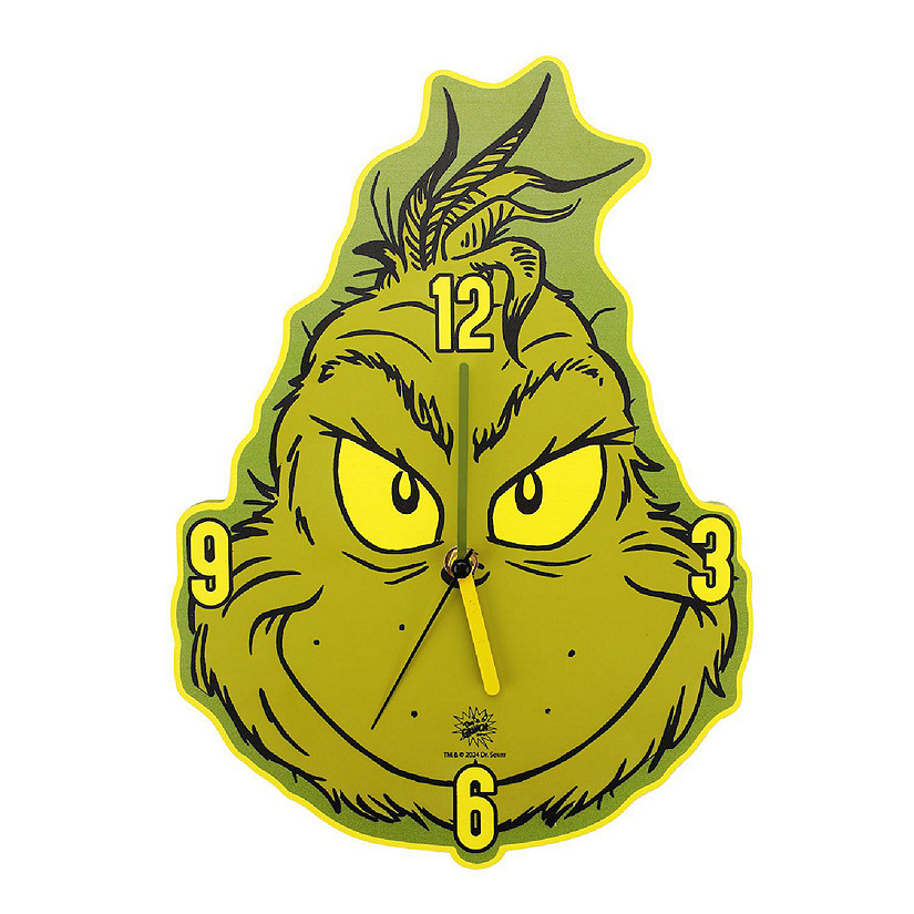 The Grinch Green 13.5" X 11.65" Clock Image