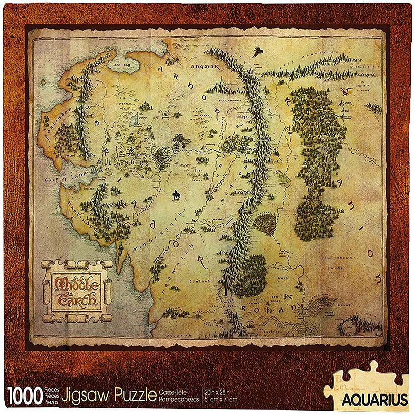 The Hobbit Map 1000 Piece Jigsaw Puzzle Image