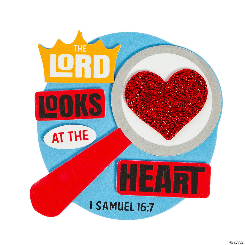 The Lord Looks at the Heart Magnet Craft Kit - Makes 12 Image