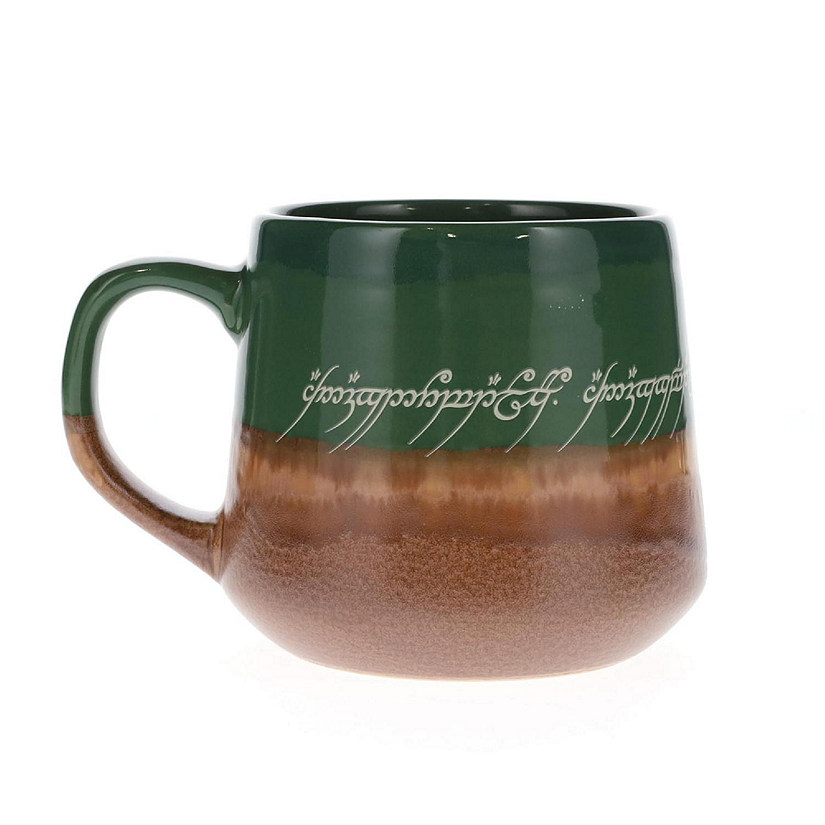 The Lord Of The Rings Elven Text Tapered Ceramic Pottery Mug  Holds 14 Ounces Image