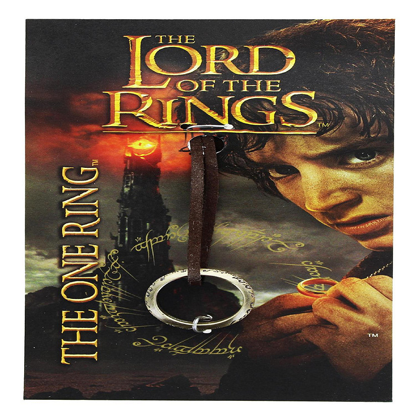 The Lord of the Rings One Ring Bronze Finish on Leather Strap Image