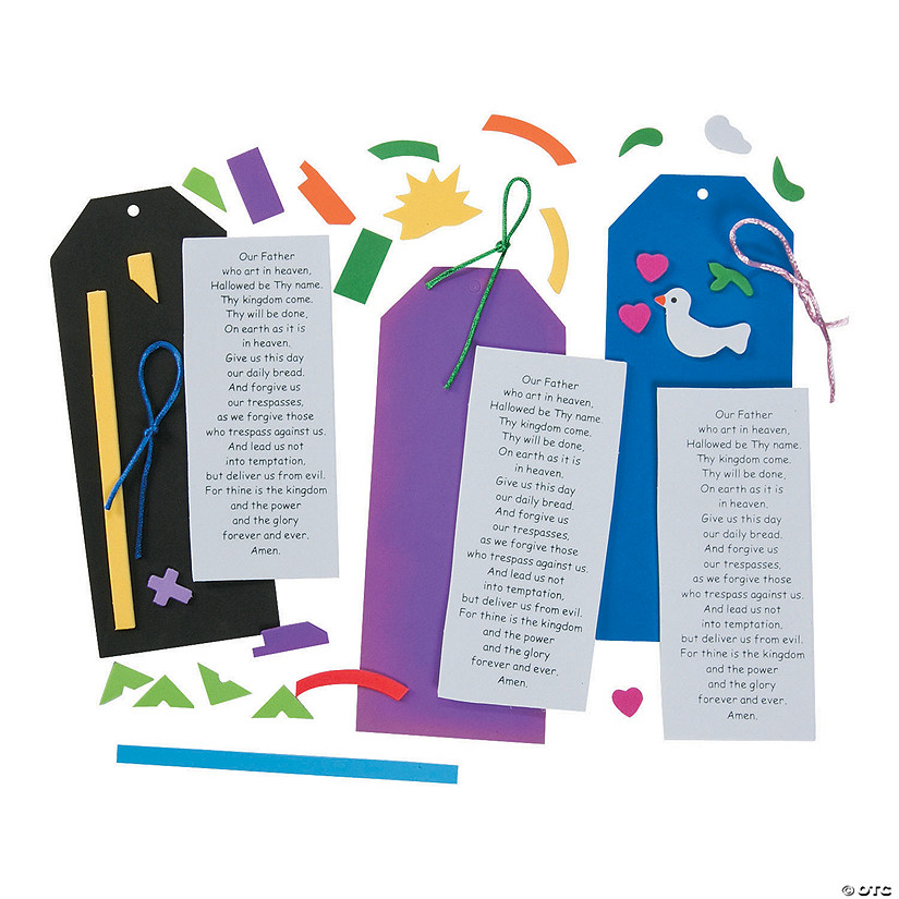 The Lord&#8217;s Prayer Bookmark Craft Kit - Makes 12 Image