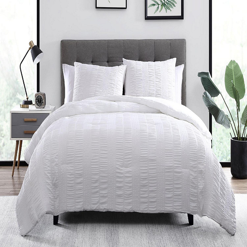 The Nesting Company Elm Stripe Seersucker Bedding Collection in King 3 ...