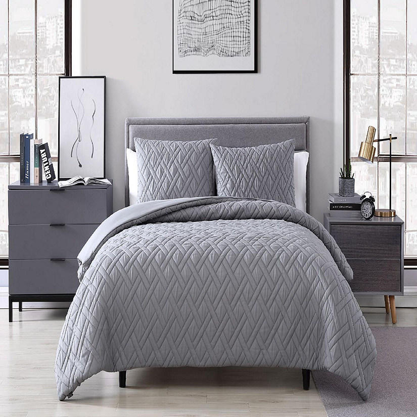 The Nesting Company Larch Bedding Collection Queen Size Embossed