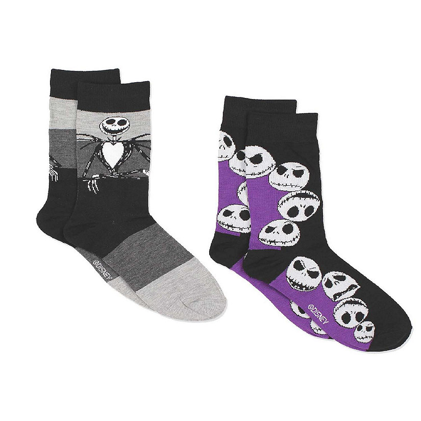 The Nightmare Before Christmas Mens Multi pack Socks (Shoe: 6-12 (Sock: 10-13), Jack 2 Pack) Image