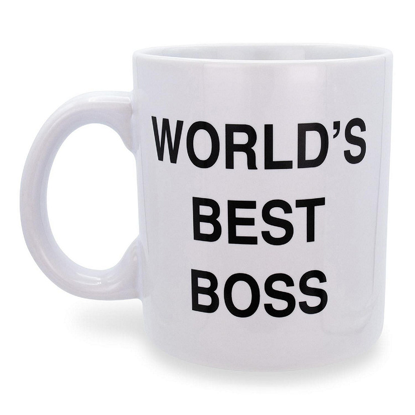 The Office Dunder Mifflin "World's Best Boss" Ceramic Mug  Holds 20 Ounces Image