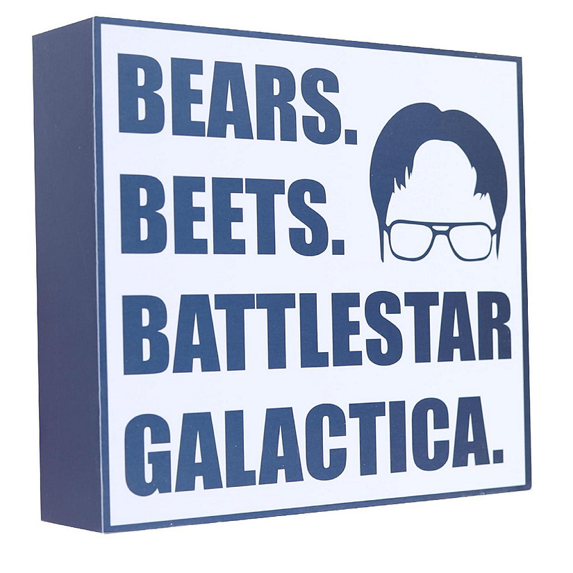 The Office Dwight 6 x 6 Inch Wood Box Sign Image