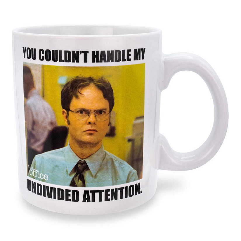 The Office Dwight Schrute "Undivided Attention" Ceramic Mug  Holds 20 Ounces Image