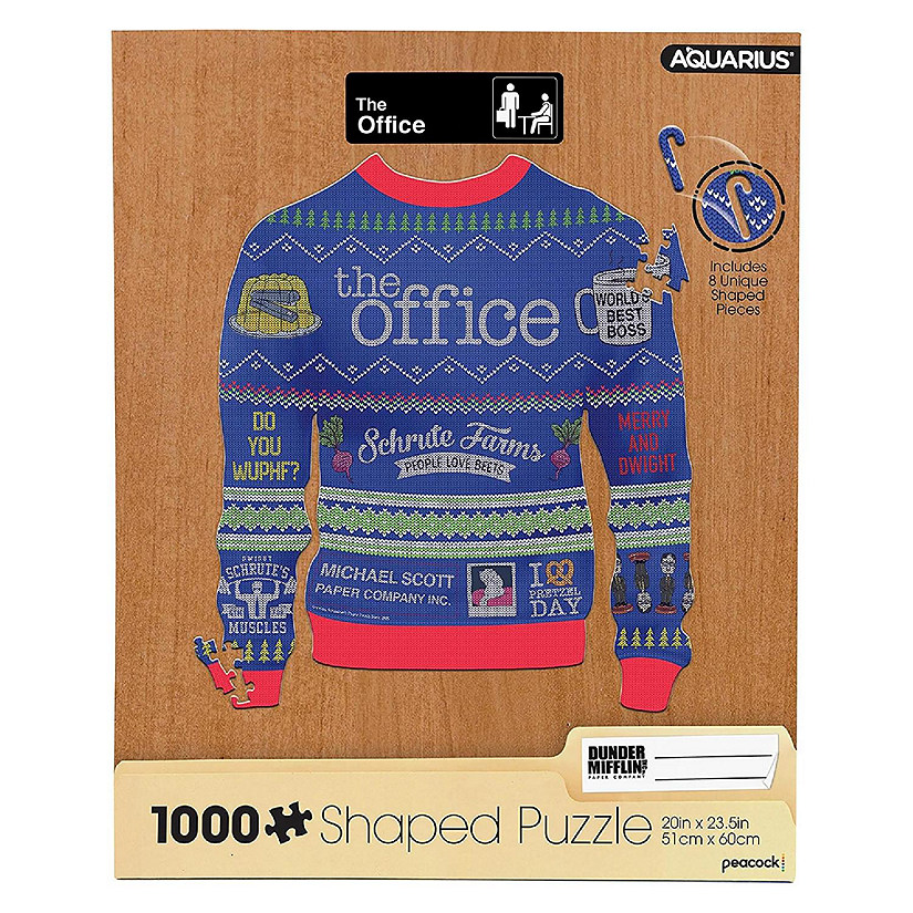 The Office Ugly Christmas Sweater Shaped 1000 Piece Jigsaw Puzzle Image