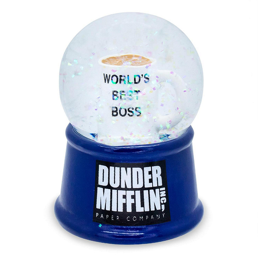 The Office "World's Best Boss" Mug 3Inch Mini LightUp Snow Globe