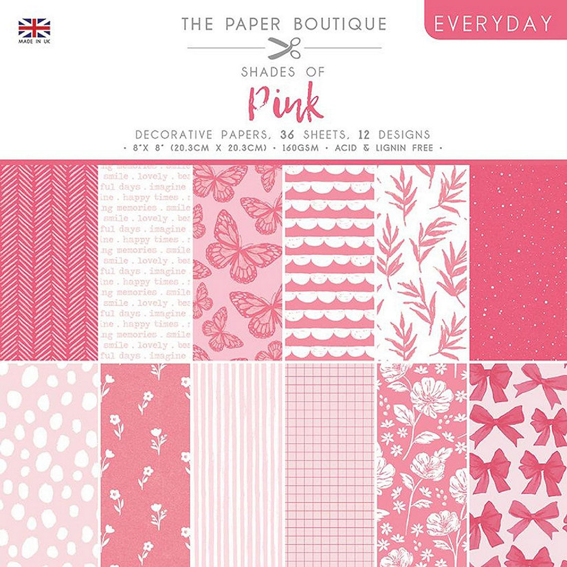 The Paper Boutique Everyday  Shades Of  Pink 8 in x 8 in Pad Image