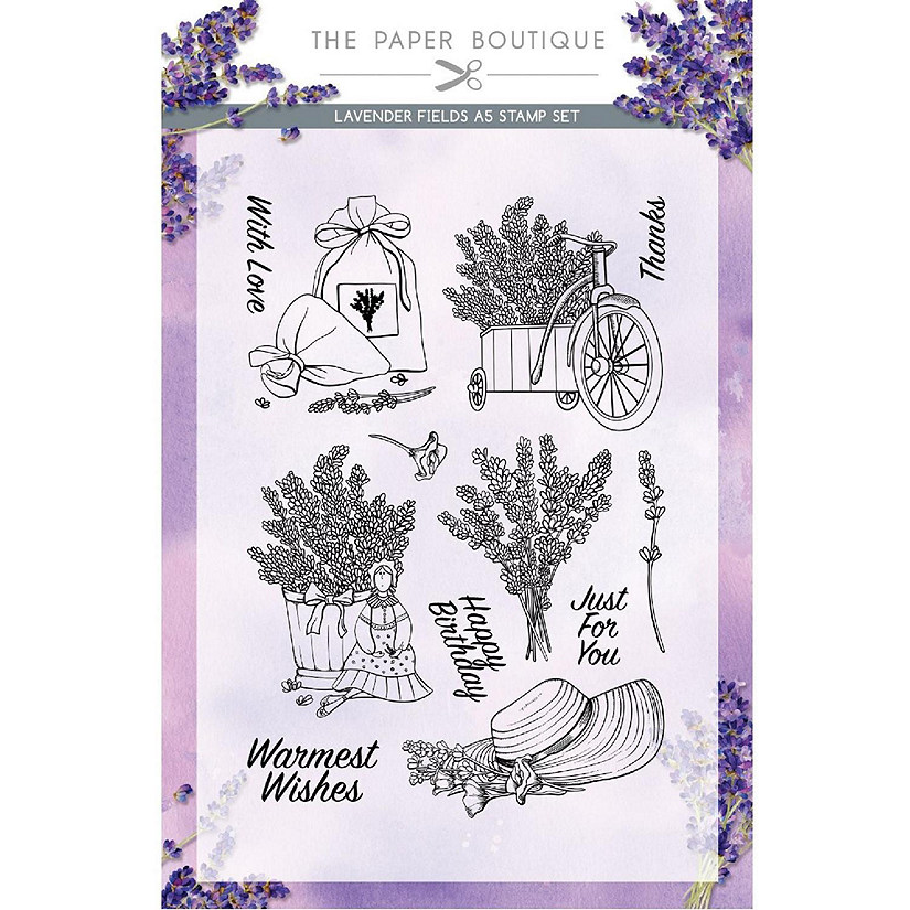 The Paper Boutique Lavender Fields A5 Stamp Set Image