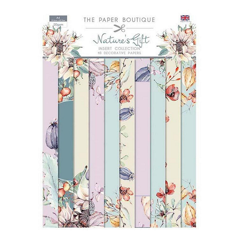 The Paper Boutique Nature's Gift Insert Collection A4 40 Sheets 10 Designs 120gsm Image