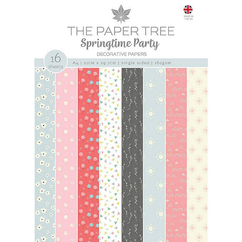 The Paper Tree Springtime Party A4 Backing Papers Image