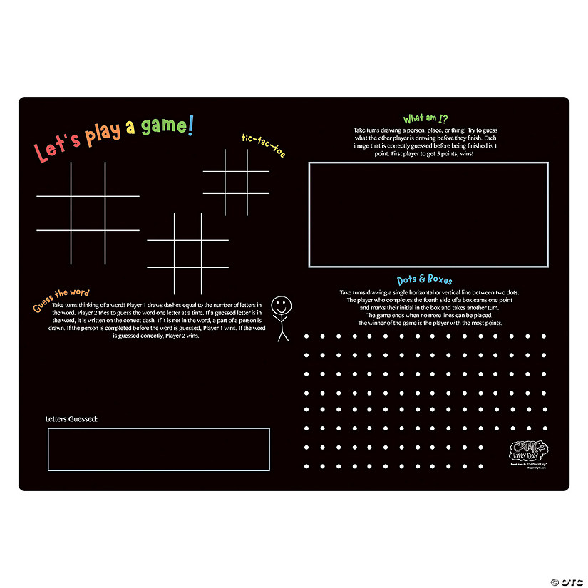 The Pencil Grip Activity Playmat - Games, Pack of 6 Image