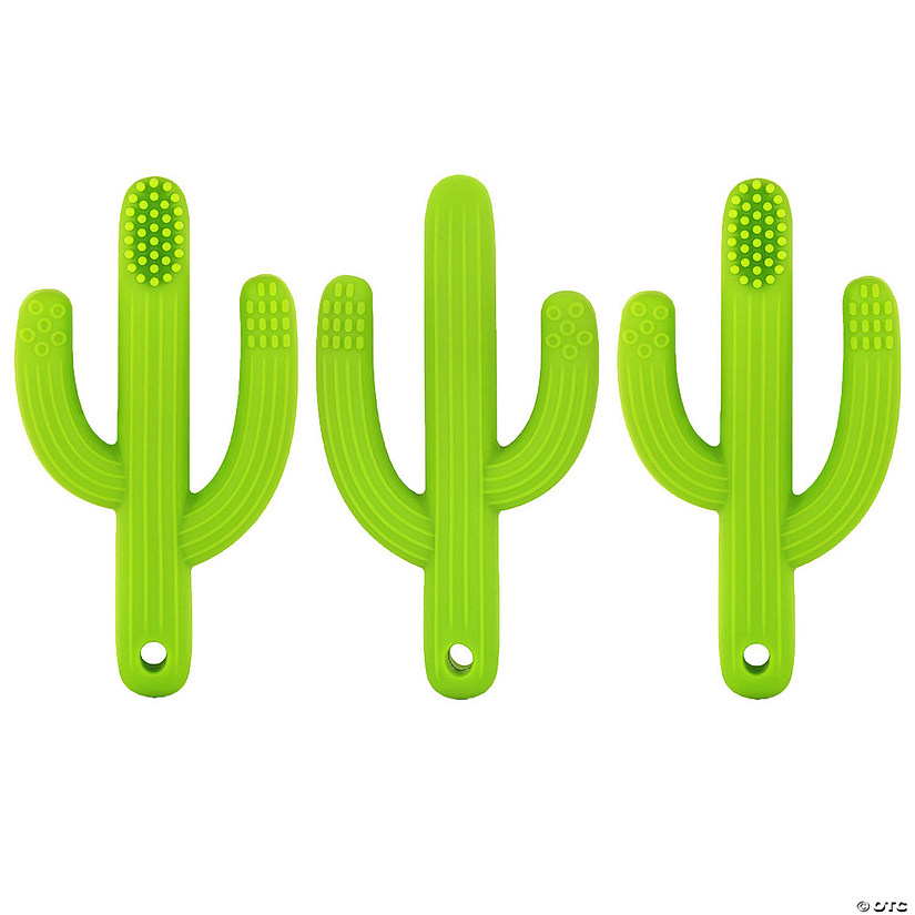 The Pencil Grip Cactus Toothbrush Teether, Pack of 3 Image