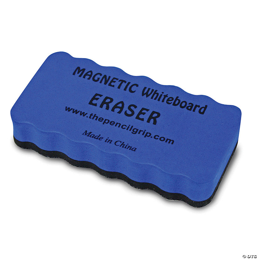 The Pencil Grip Magnetic Whiteboard Eraser, 4" x 2", Blue, Pack of 24 Image