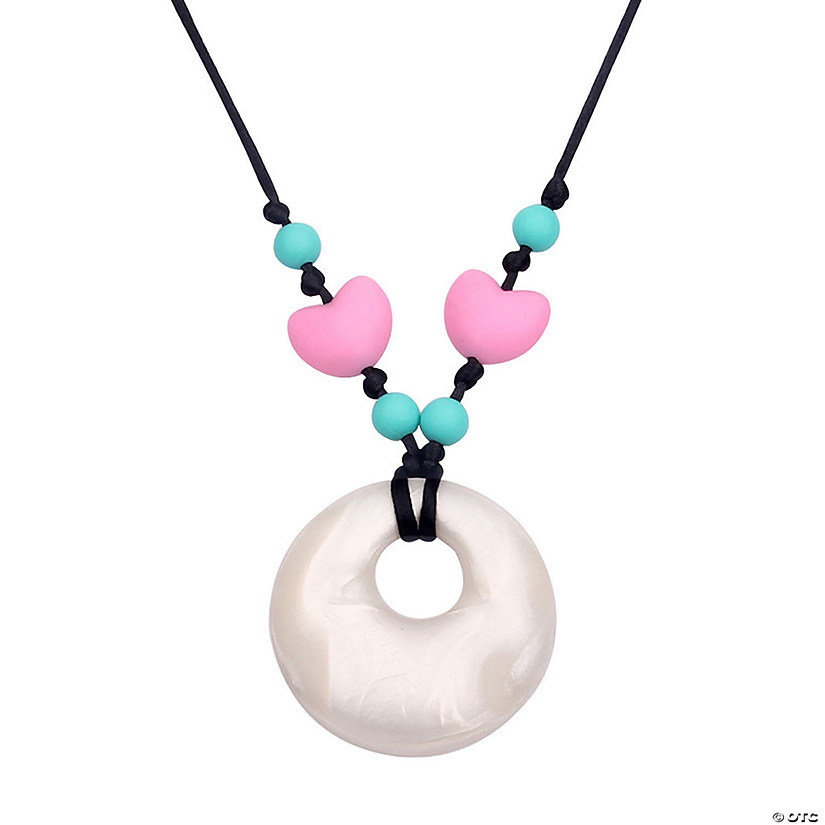 The Pencil Grip Silicone Heart Style Teething Necklace Image