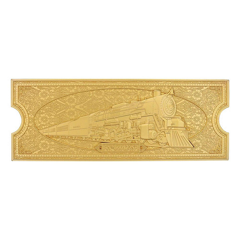 The Polar Express 24k Gold Plated Train Ticket Image