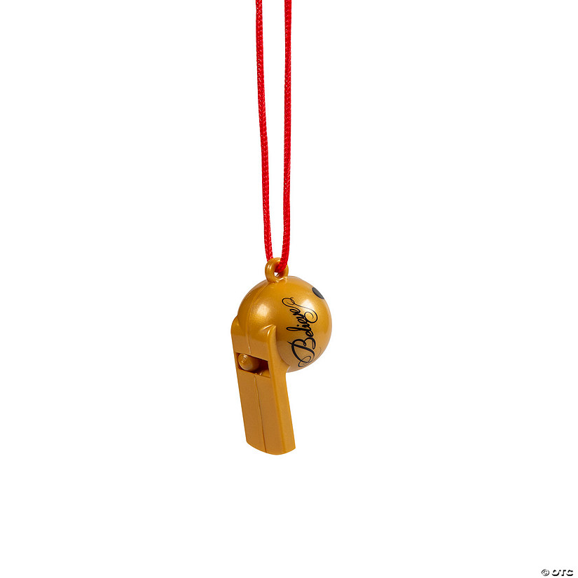 The Polar Express&#8482; Bell-Shaped Whistles - 12 Pc. Image