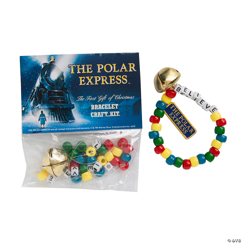 The Polar Express&#8482; Pony Bead Bracelet Craft Kit - Makes 12 Image