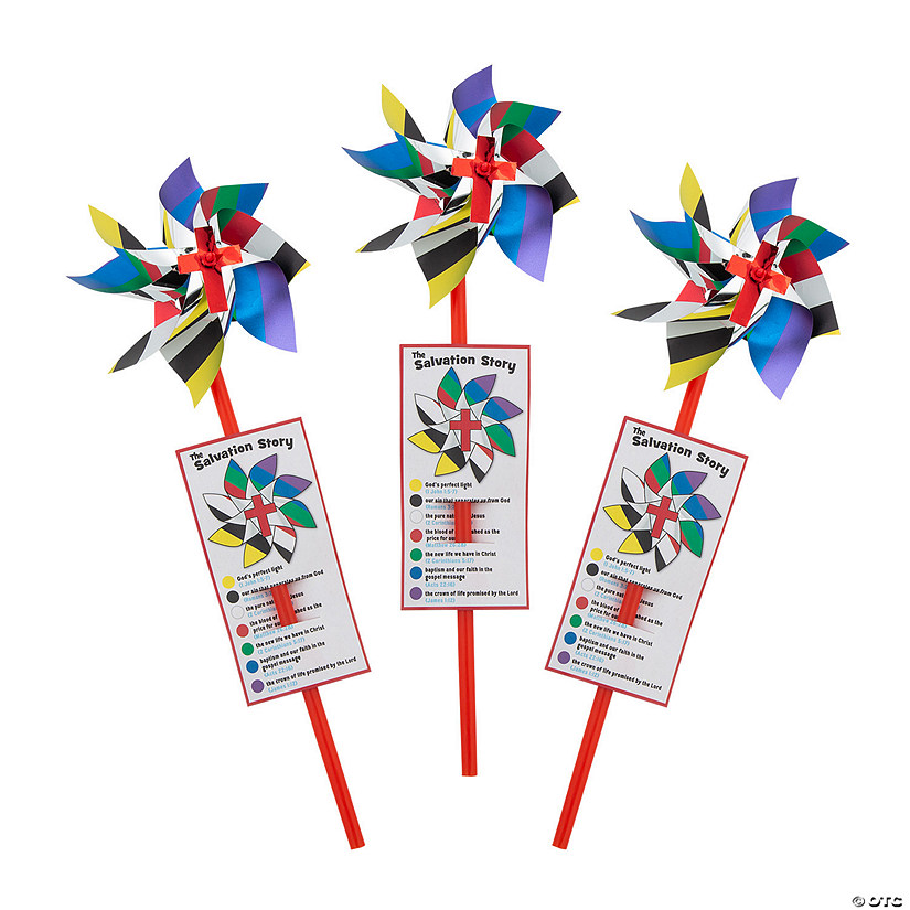The Salvation Story Pinwheels with Card - 36 Pc. Image