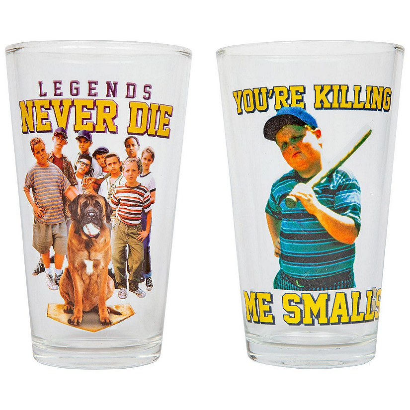 The Sandlot Legends and Smalls 16-Ounce Pint Glasses  Set of 2 Image