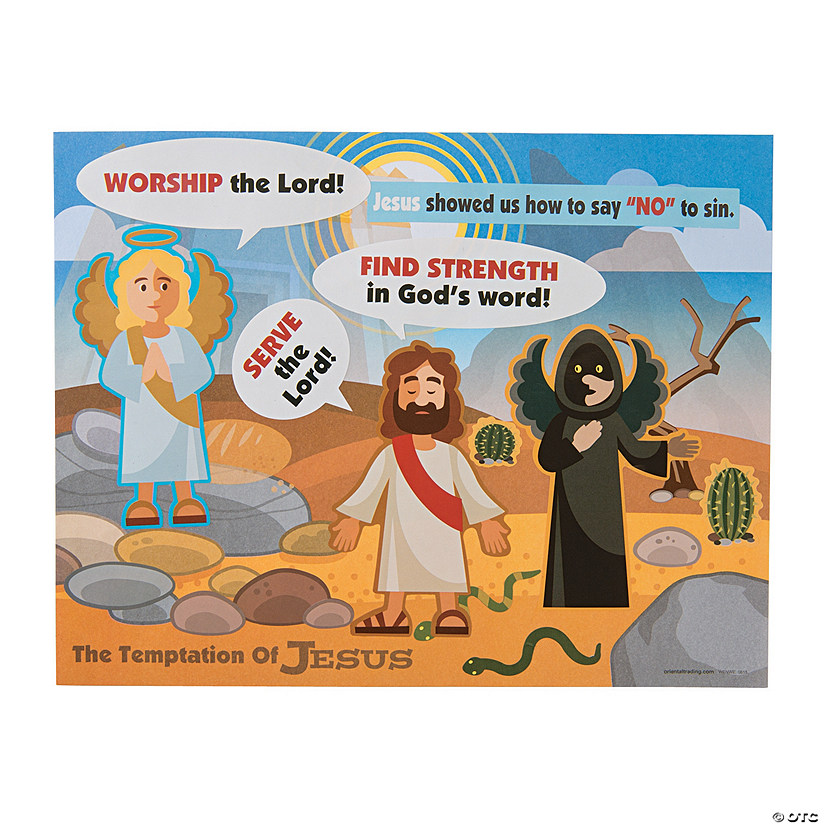 The Temptation of Jesus Sticker Scenes Discontinued