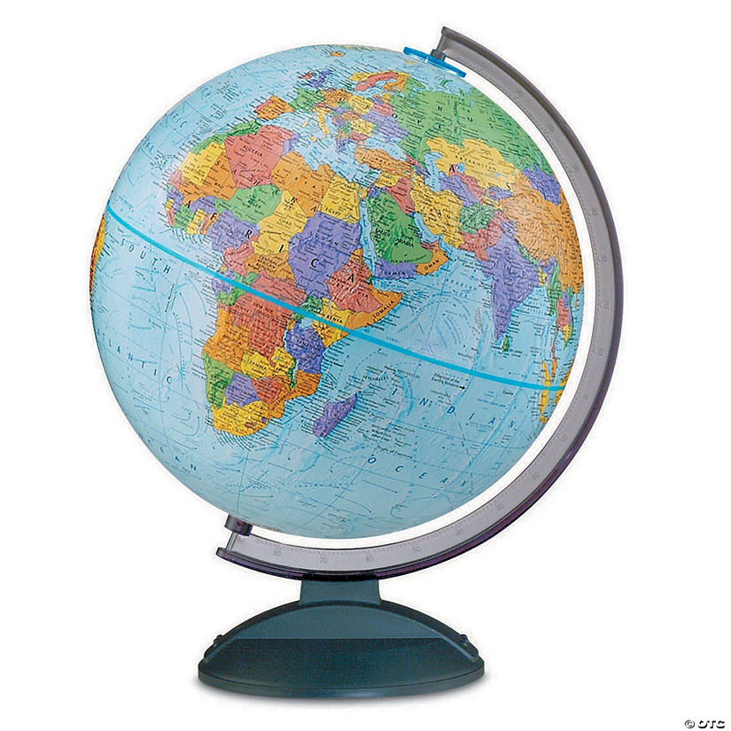 The Traveler Classroom Globe, 12", Black Base Image