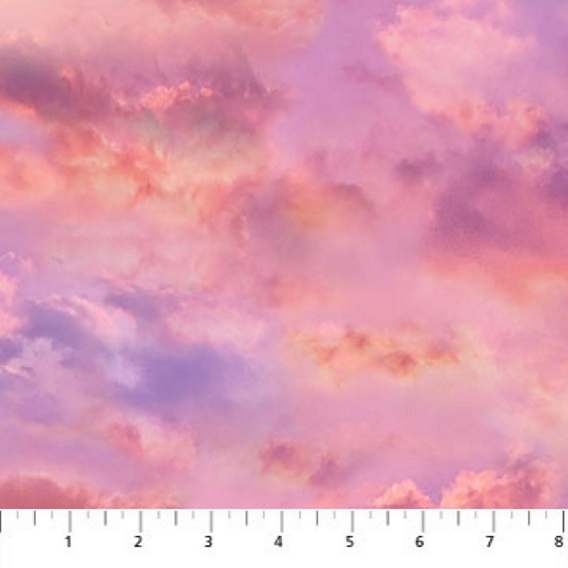The View From Here~ Lavender Clouds Digital  Cotton Fabric by Northcott Image