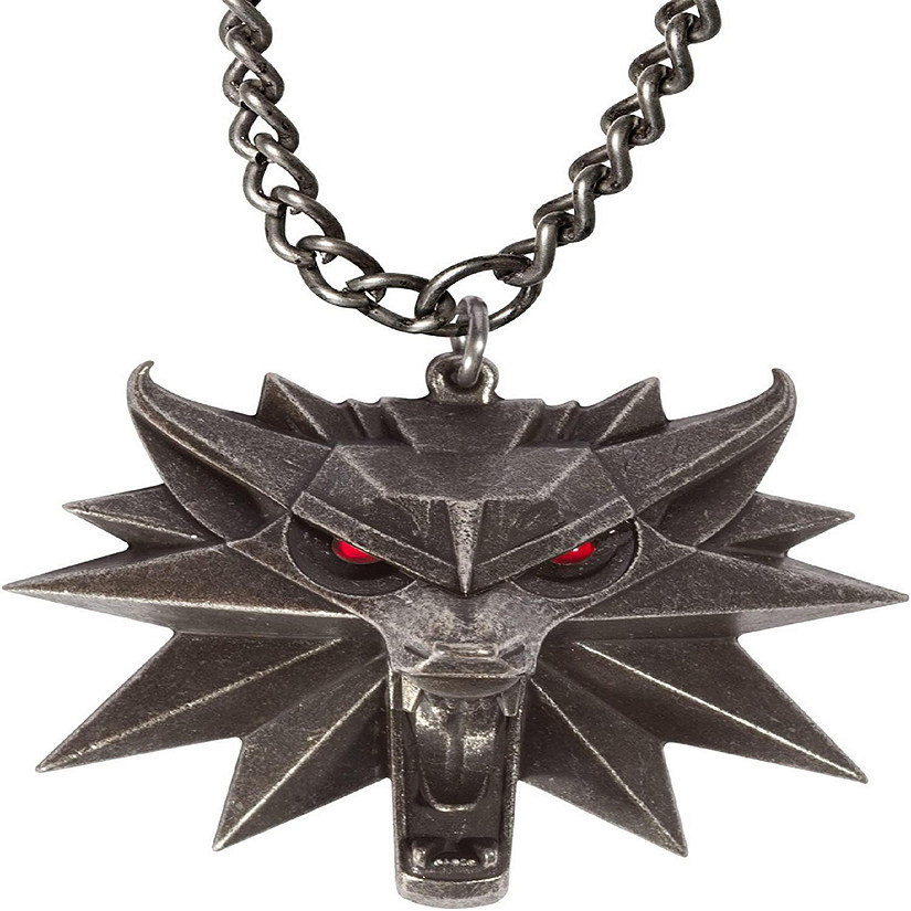 The Witcher 3 White Wolf Medallion LED Necklace Image