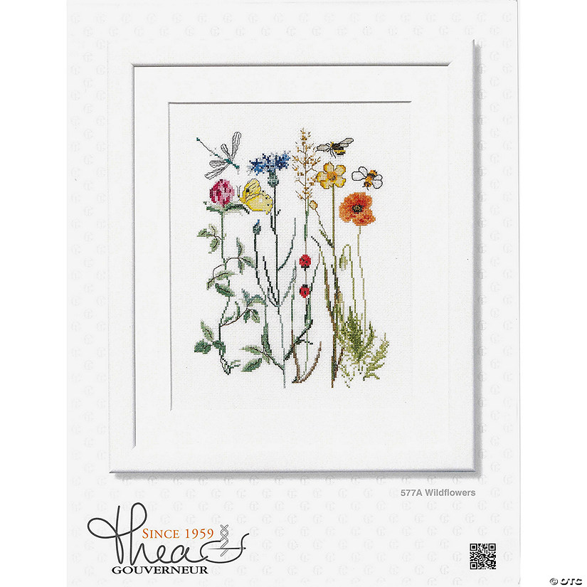Thea Gouverneur Cross Stitch Kit 16ct Wildflowers Image