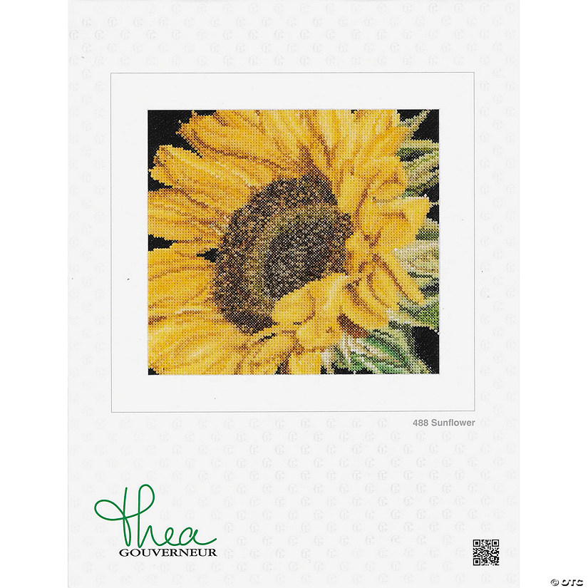 Thea Gouverneur Cross Stitch Kit 18ct Sunflower Image