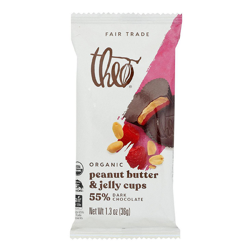 Theo Chocolate Cups Peanut Butter & Jelly 1.3 oz Pack of 12 Image