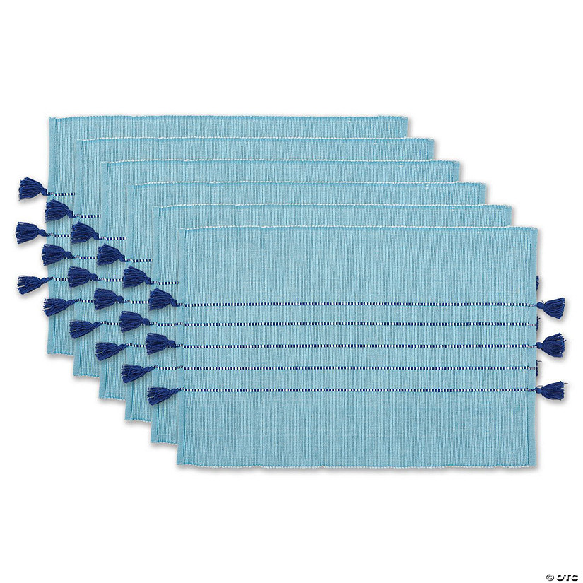 Thera Stripe Blue Placemat (Set Of 6) Image