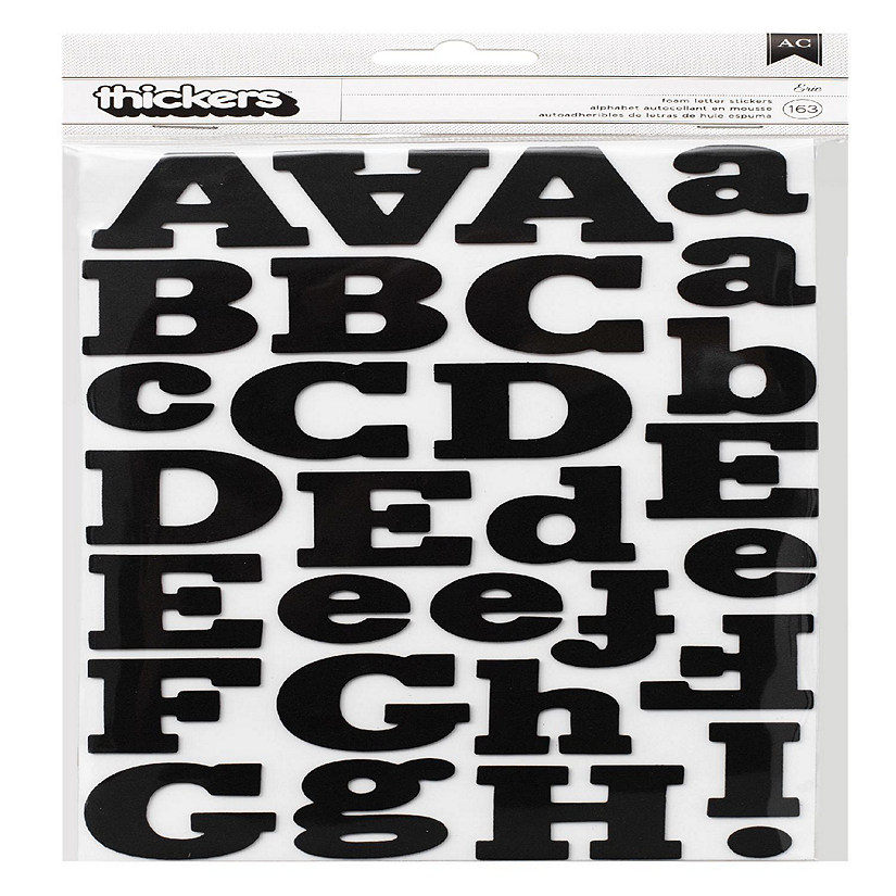 Thickers Foam Stickers 2/Pkg-Eric- Black Image