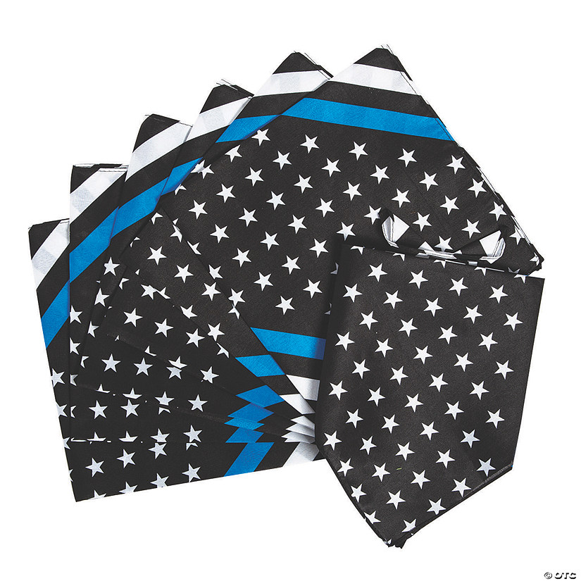 Thin Blue Line Bandanas - 12 Pc. Image