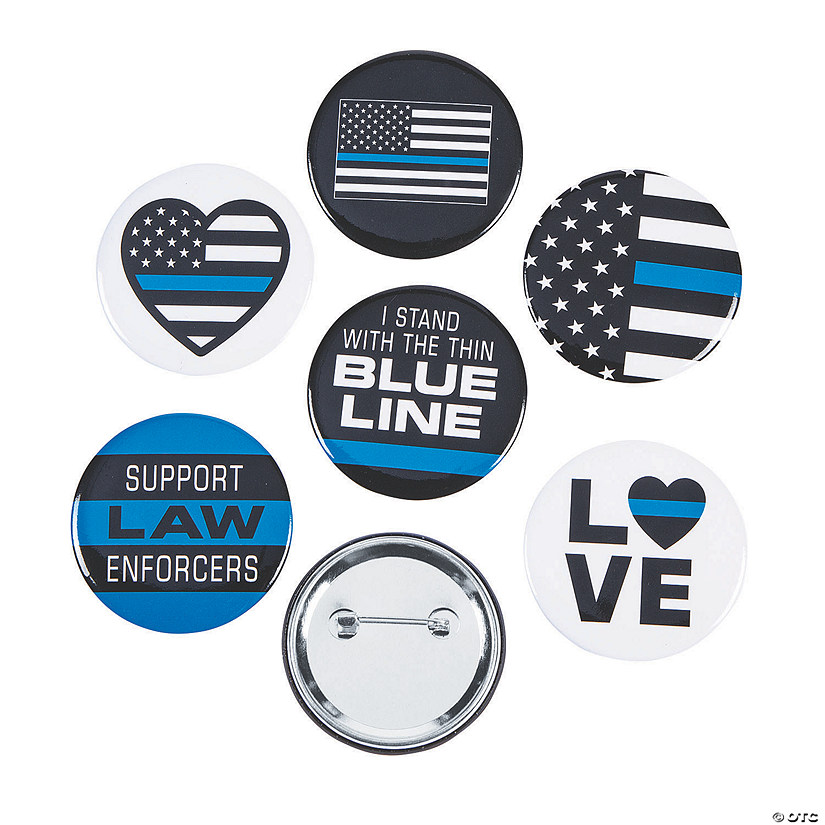 Thin Blue Line Buttons - 24 Pc. Image